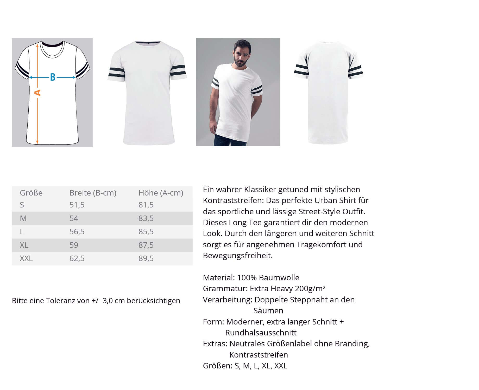 Nett hier aber waren Sie schonmal in BERLIN? - Herren Striped Long Shirt