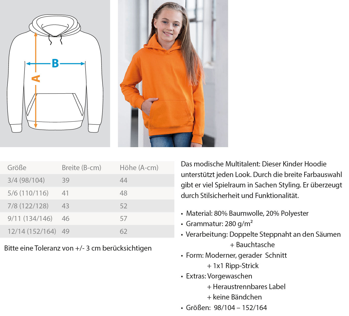 Kinder Kapuzenpullover | EM 2024 - DEUTSCHLAND by Pixdesign