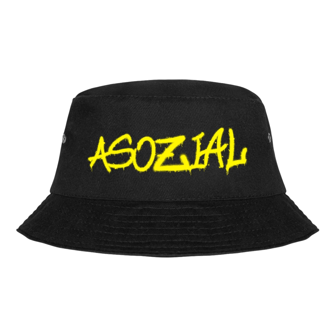 Fischerhut Asozial – Bucket Hat aus 100 % Baumwolle