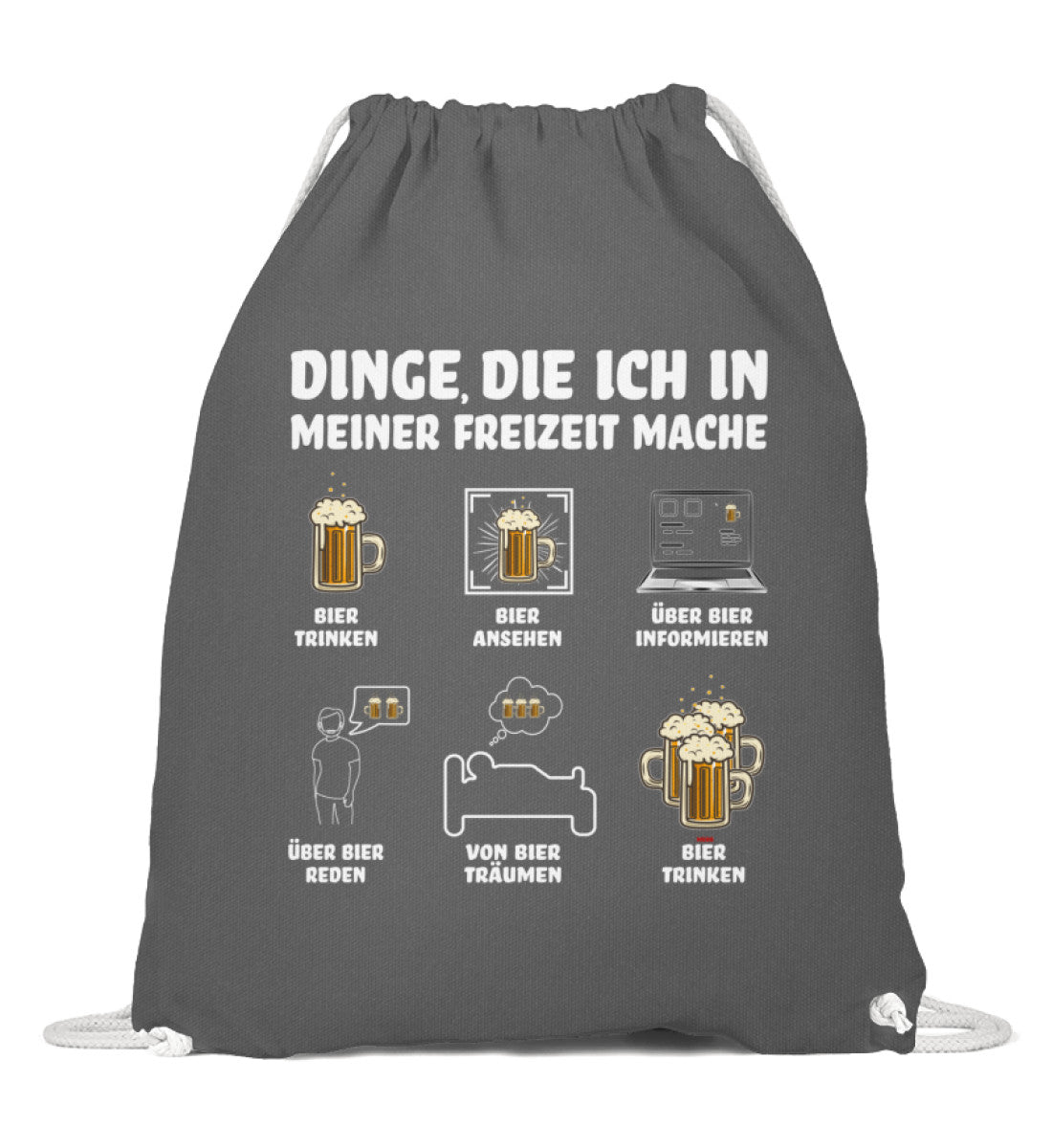 Premium Sportbeutel | Lustiges BIER-MOTIV für Partys & Malle