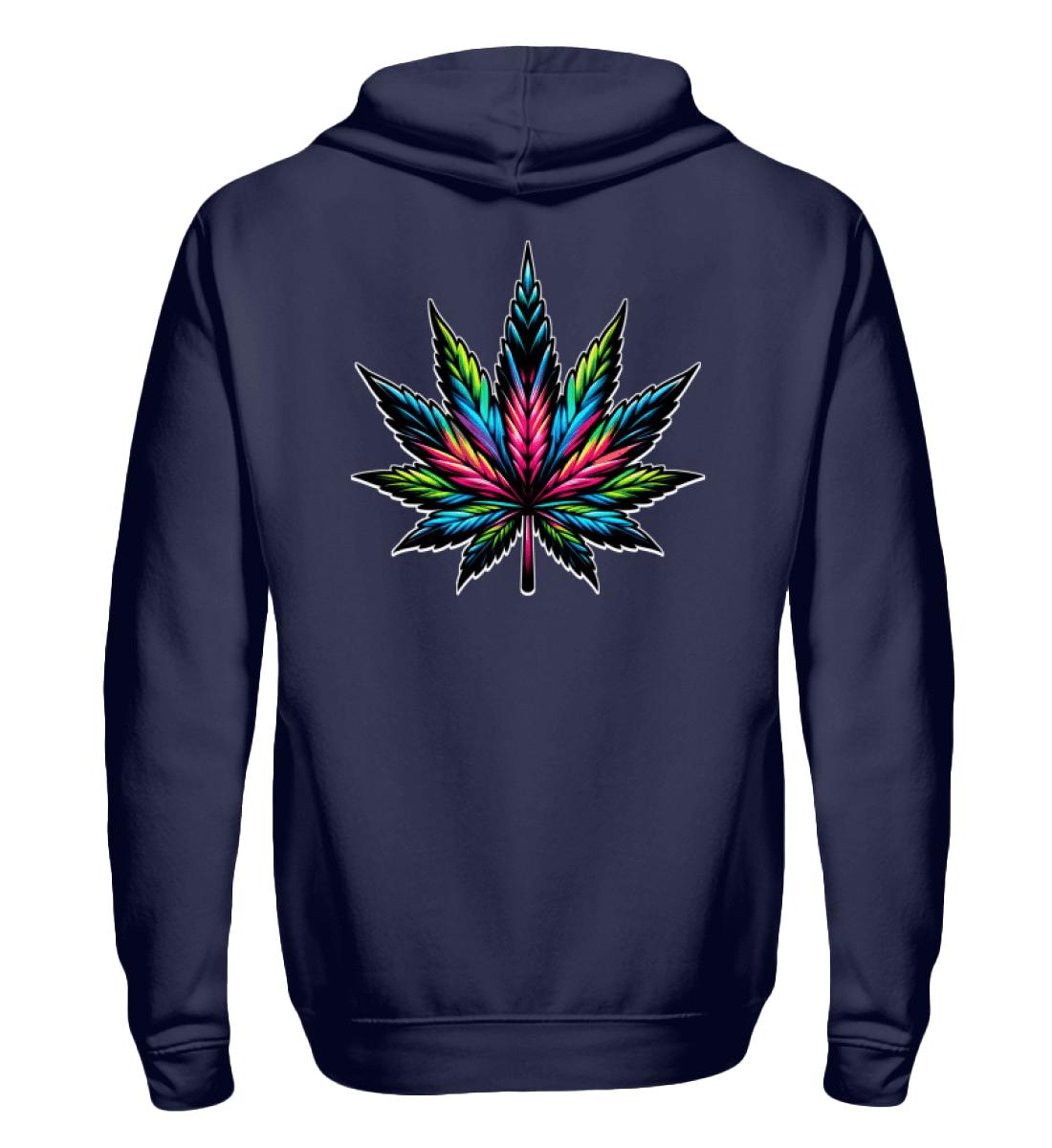 Neon Hanfblatt | Herren Zip-Hoody by Pixdesign