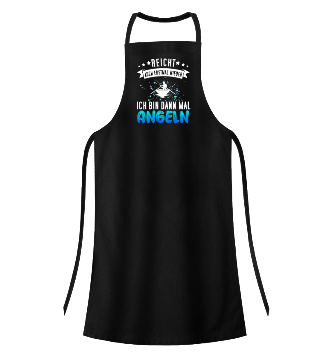 Hochwertige Grillschürze | Lustiges Angler Design - Funny Fischer Motiv