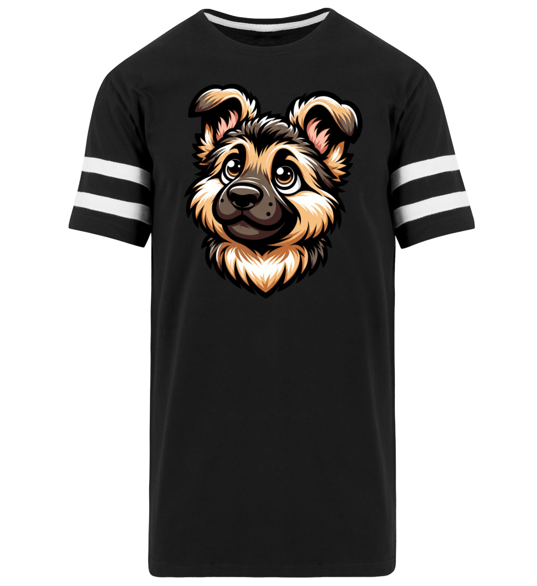 Deutscher SCHÄFERHUND Welpe | Herren Striped Long Shirt