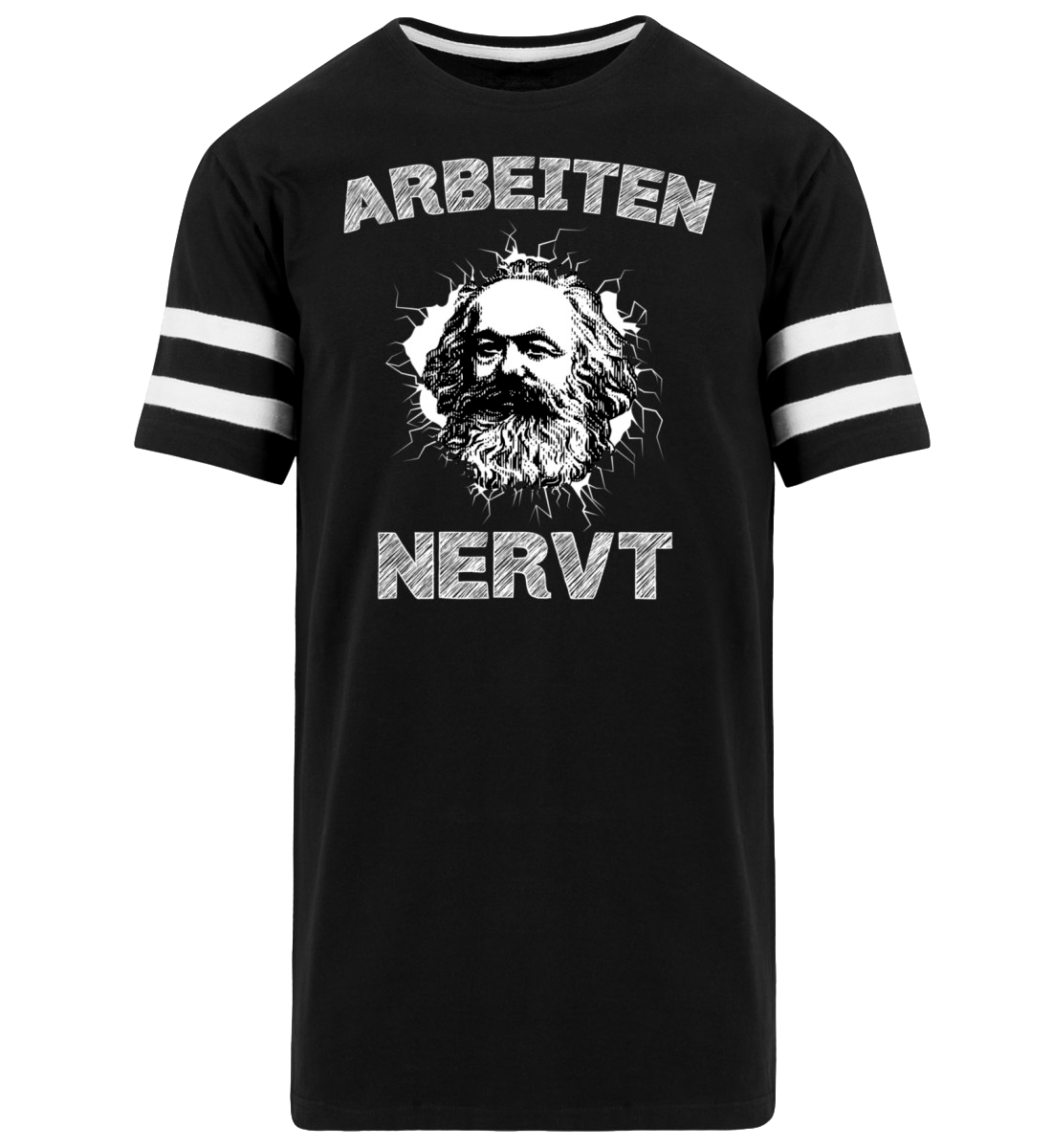 Arbeiten NERVT! | Herren Striped Long Shirt