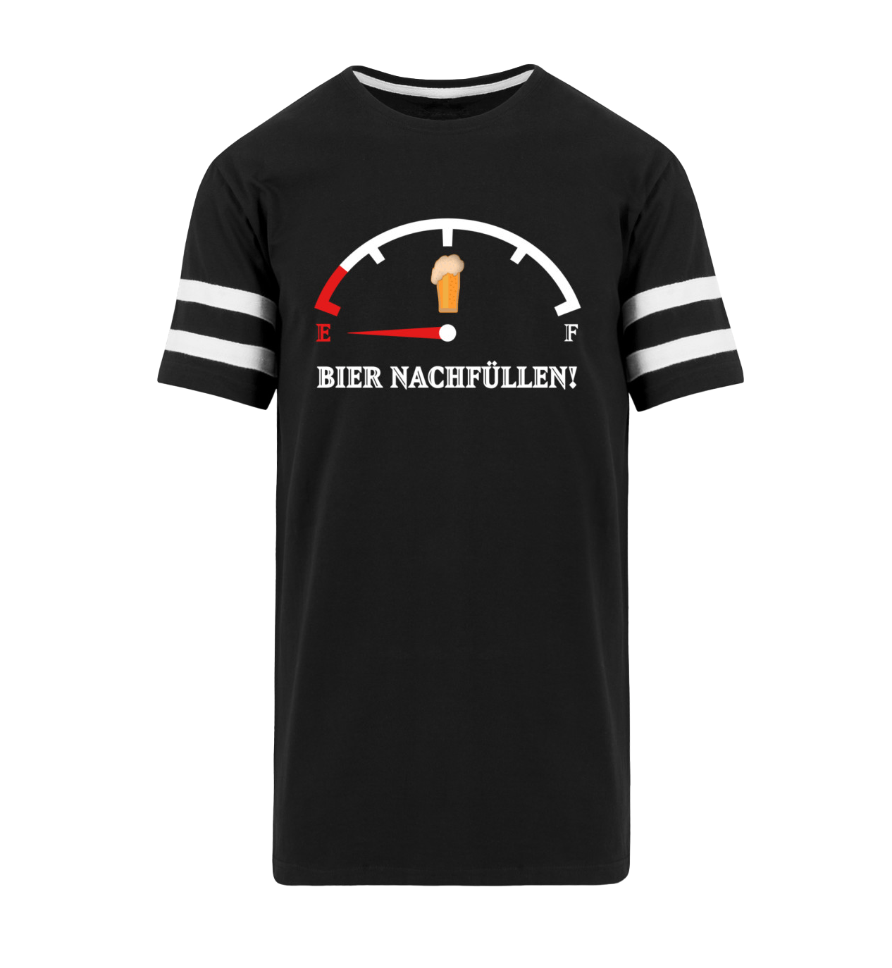 BIER nachfüllen! | Herren Striped Long Shirt