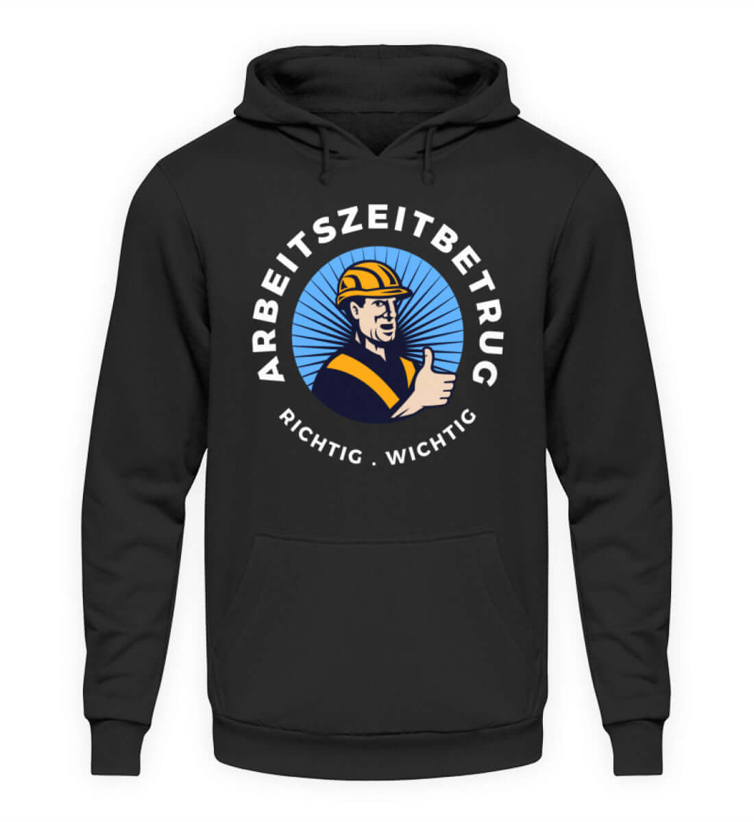 Herren Hoodie mit ironischem Arbeitszeitbetrug-Design, extra gemütlich für entspannte Vibes!