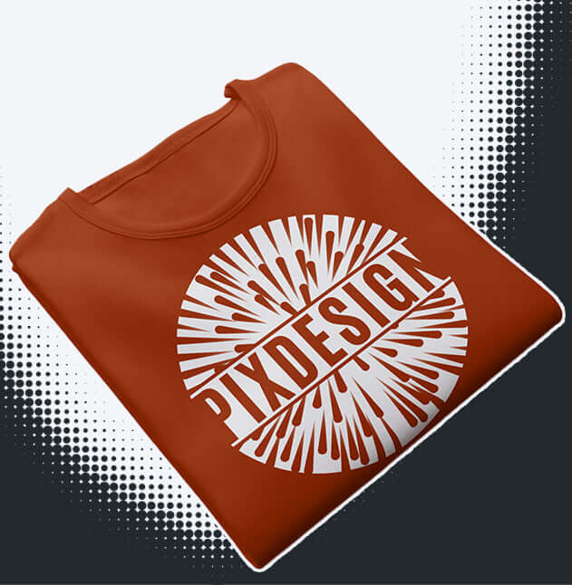 Rotes T-Shirt mit kreativen Pixodesign-Print, ideal für Modebewusste und Individualisten.