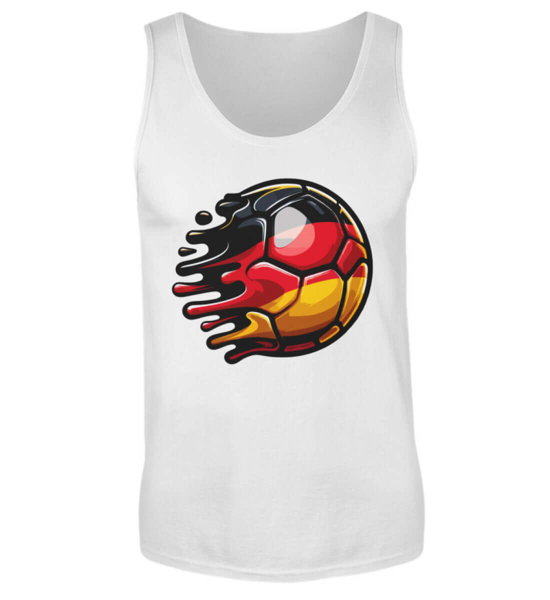 Heren Tanktop mit Fußball-Design in den Farben Deutschlands für Sport und Freizeit.
