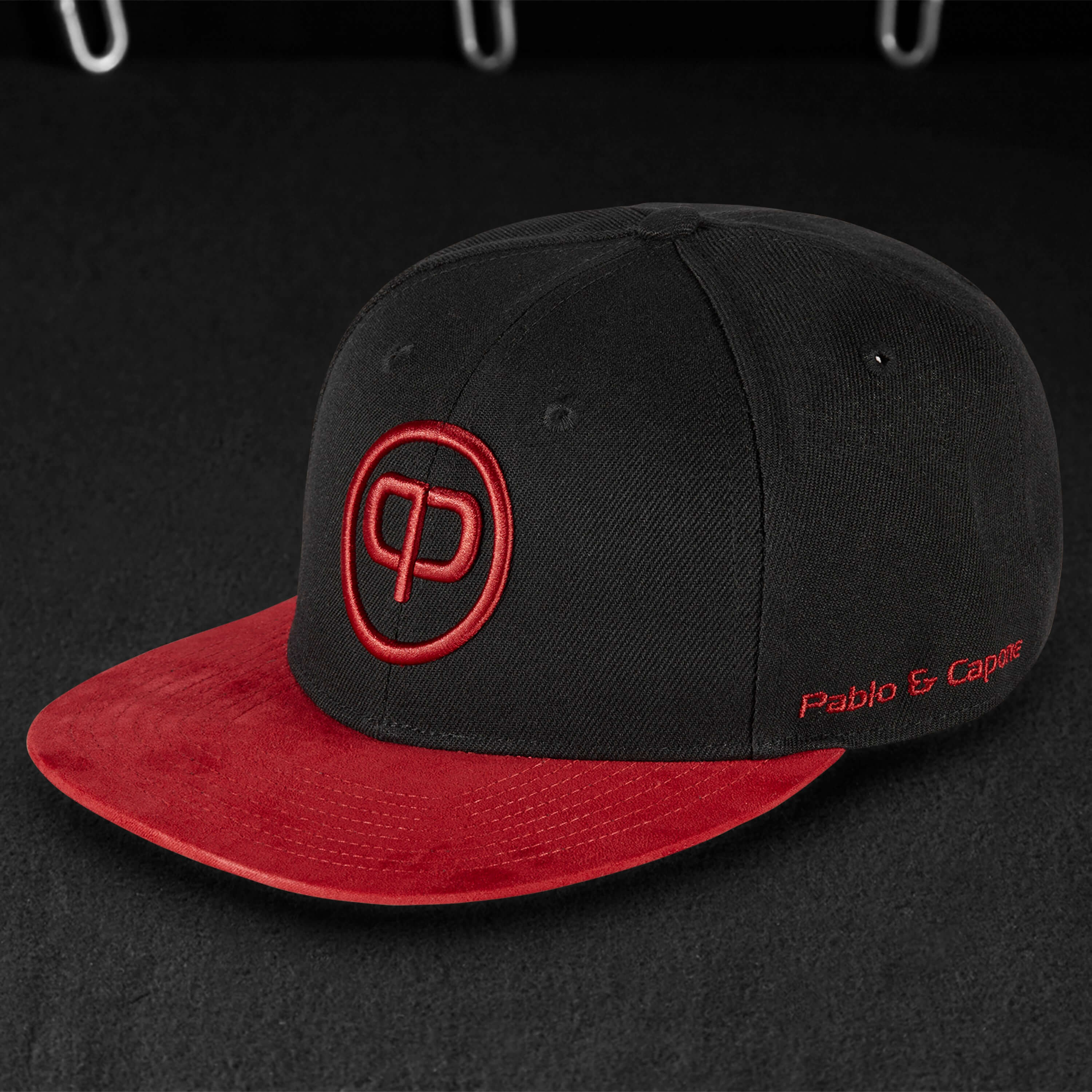 Pablo & Capone Snapback Cap – Red-Suede