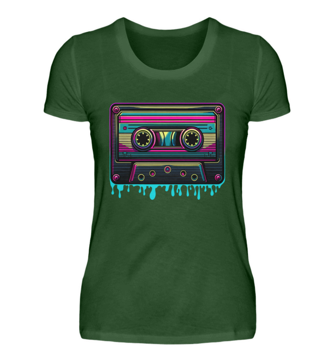 Damen T-Shirt | Vintage Retro Musik-Kassette by Pixdesign