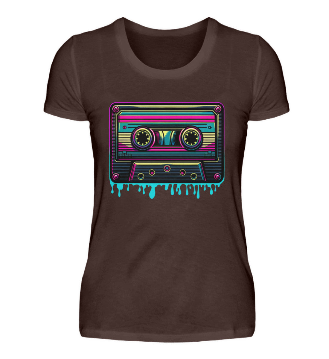 Damen T-Shirt | Vintage Retro Musik-Kassette by Pixdesign