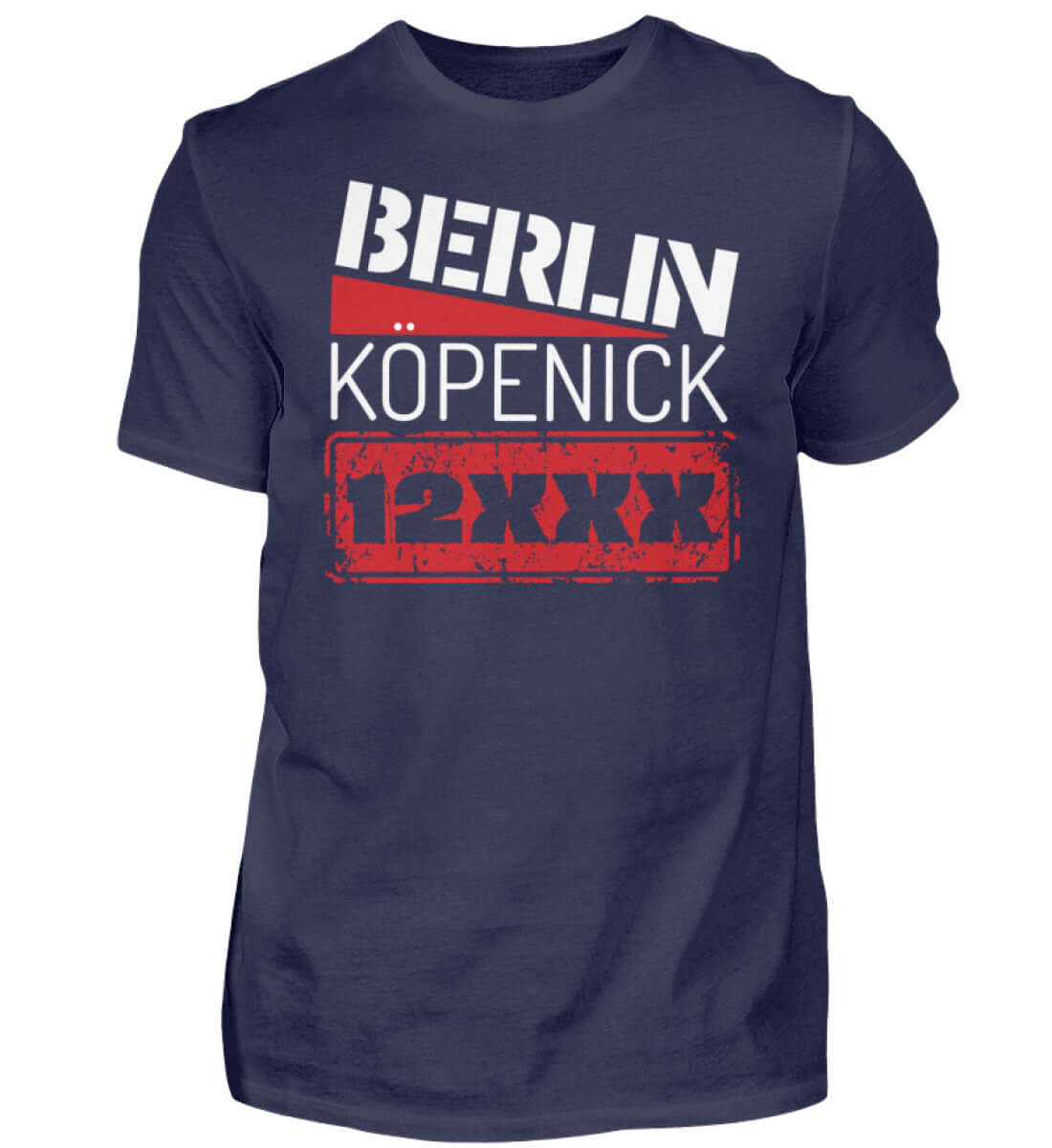 Dunkelblaues Berlin Köpenick 12XXX T-Shirt für Hauptstadtliebhaber