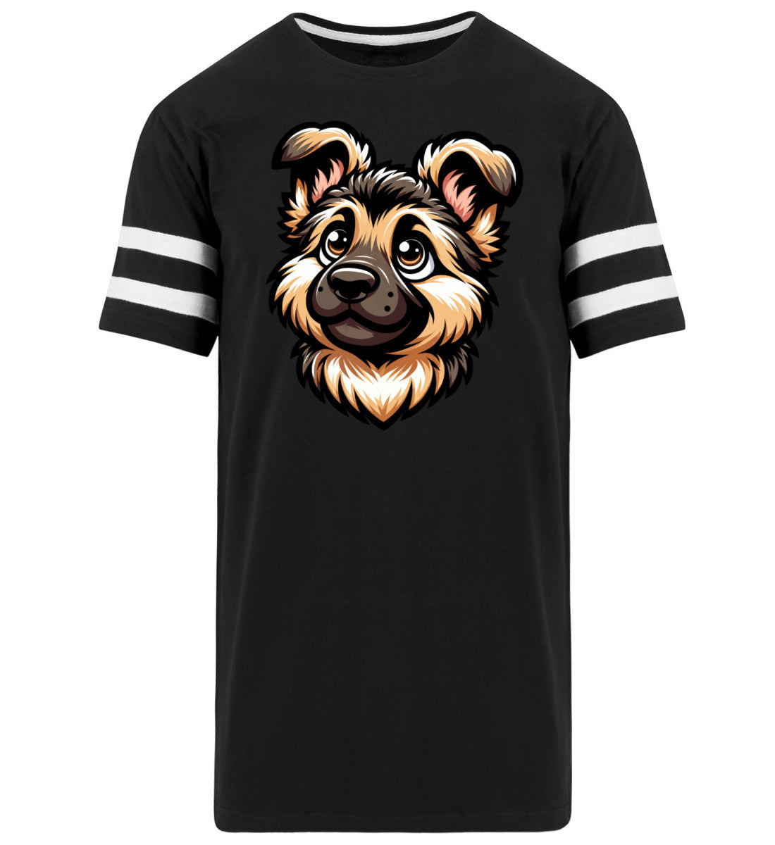 Deutscher SCHÄFERHUND Welpe | Herren Striped Long Shirt