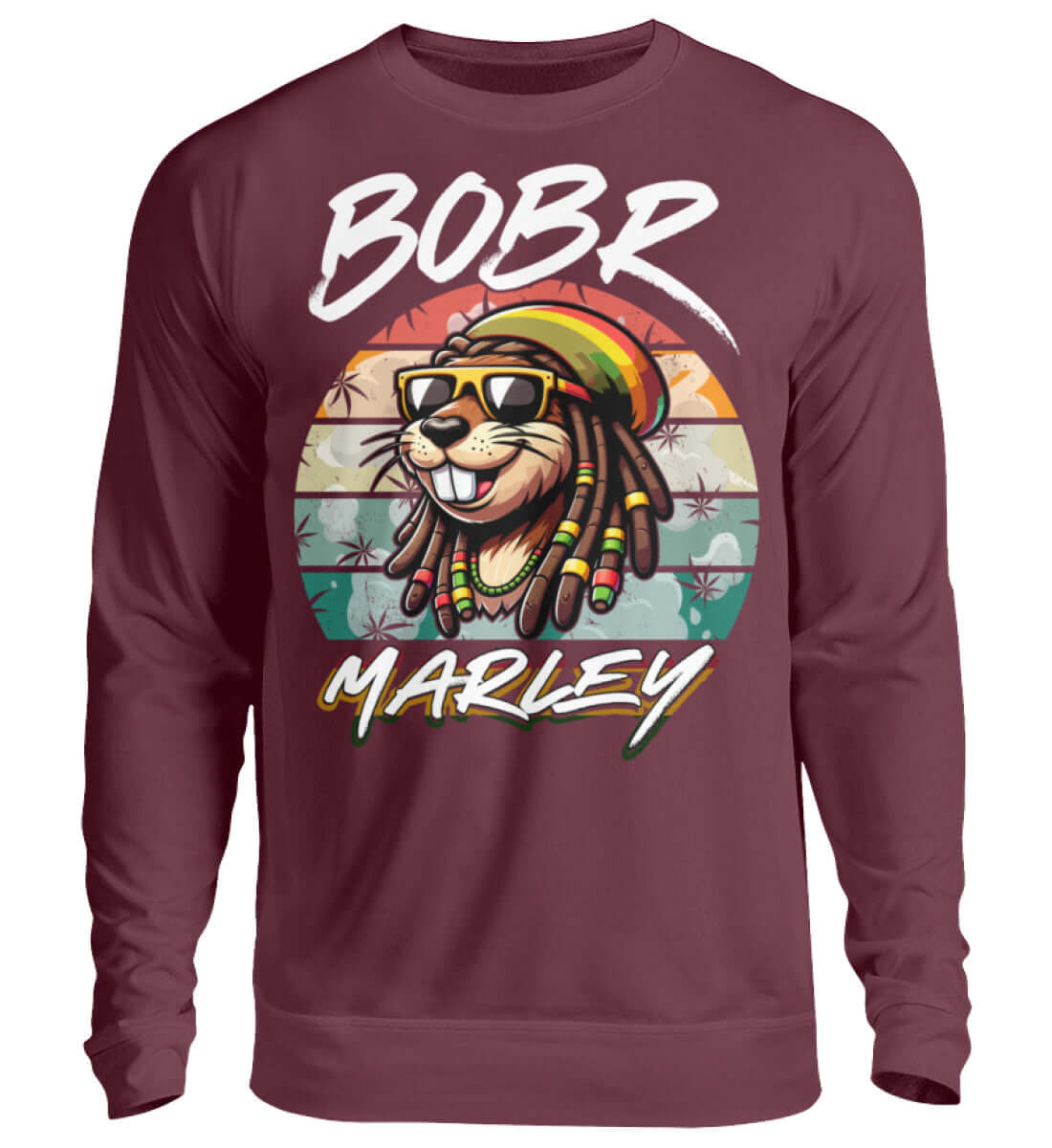 Bobr Marley | Herren Pullover Burgunderrot