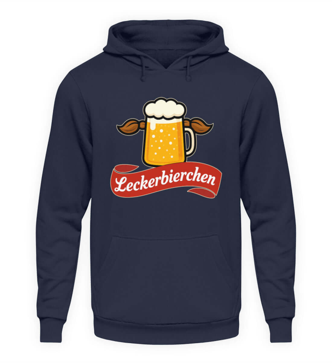 Leckerbierchen Retro Herren Hoody mit witzigem Bier-Design, perfekt für entspannte Abendstunden.