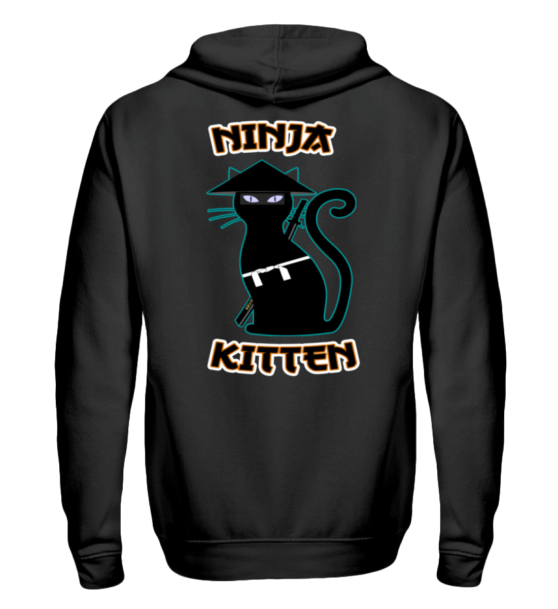 Ninja Katze | Herren Zip-Hoody