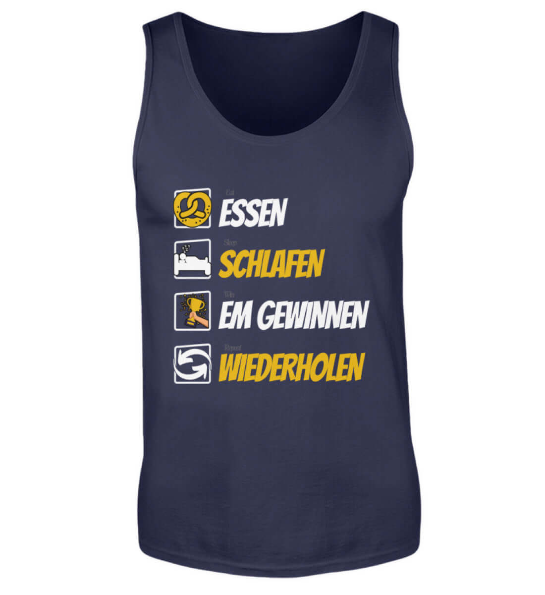Bereite dich auf die EM 2024 vor und zeige deine Begeisterung für den Fußball mit diesem sportlich-eleganten Tank-Top, das sowohl Stil als auch Komfort für die sonnigen Tage des Sommers bietet.