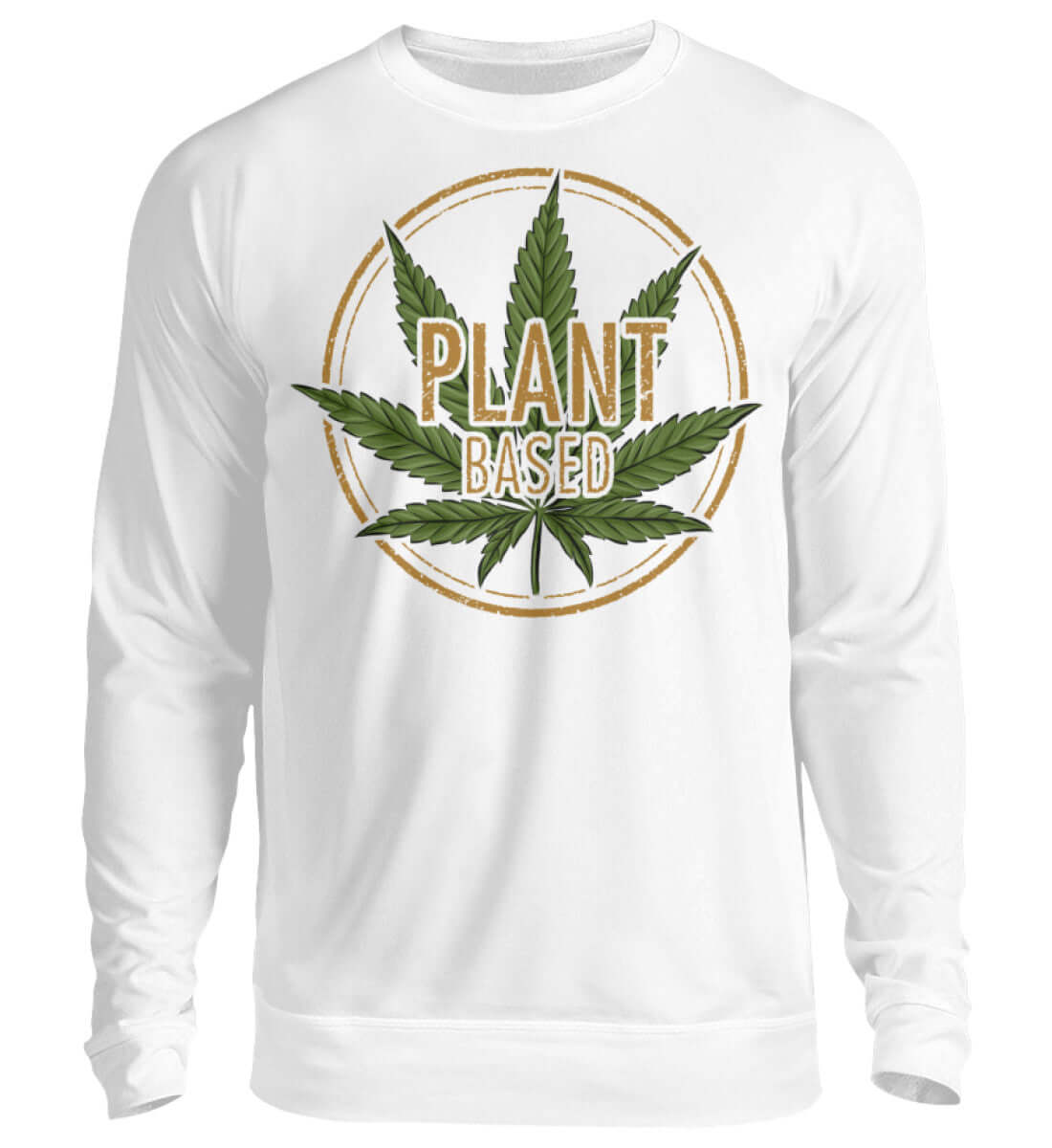 PLANT BASED | Herren Cannabis Pullover Weiß