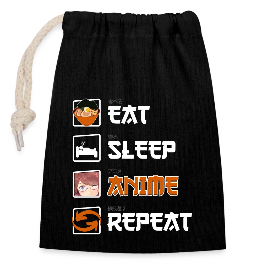 Anime & Manga - Funny Shirt - Geschenk für Fans - Verschließbarer Geschenkbeutel aus Baumwolle (14x20cm) Schwarz