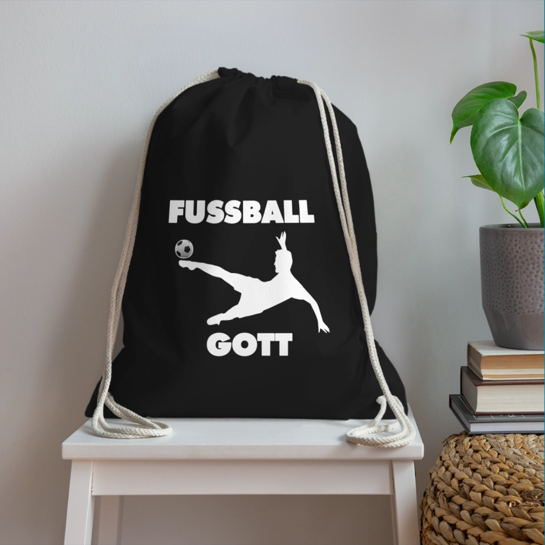 Sportbeutel Schwarz - EM 2024 Fußball Love - Pixdesign Onlineshop - Turnbeutel