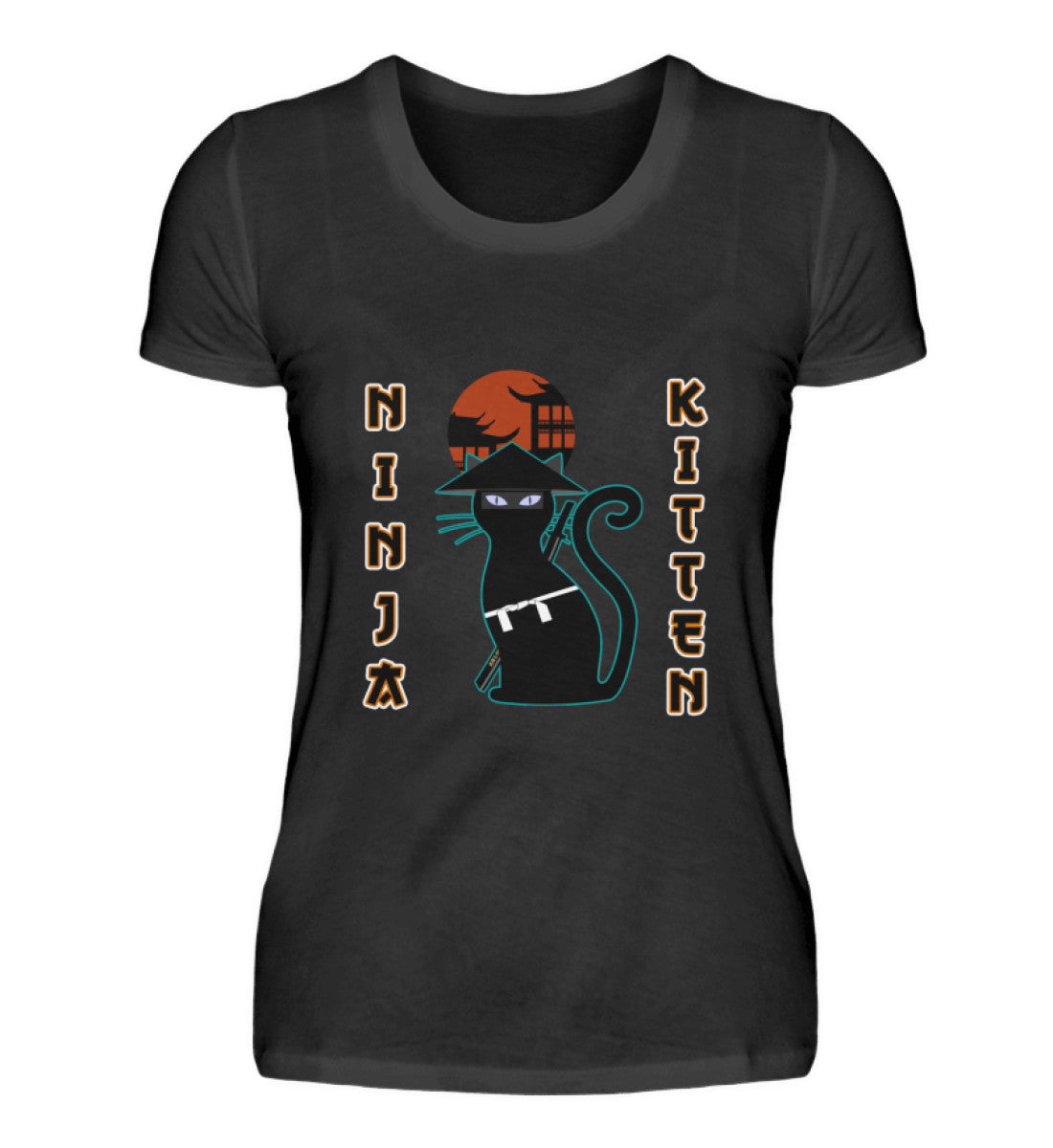Damen T-Shirt | Ninja Katze - Samurai Kitten