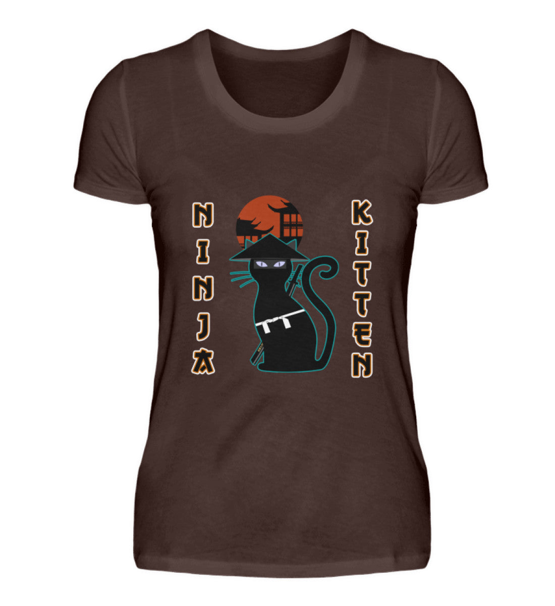 Damen T-Shirt | Ninja Katze - Samurai Kitten