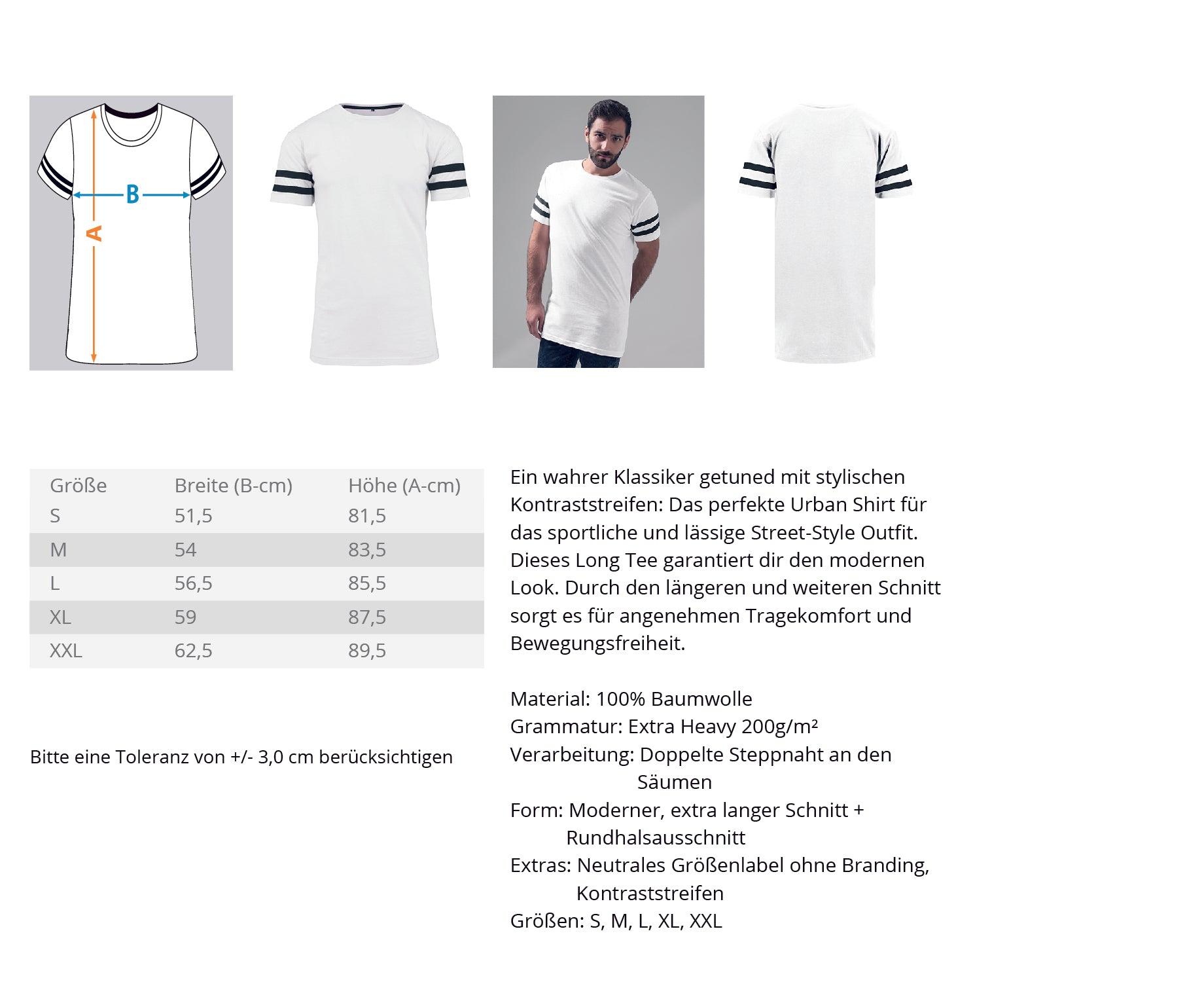 Arbeiten NERVT! | Herren Striped Long Shirt