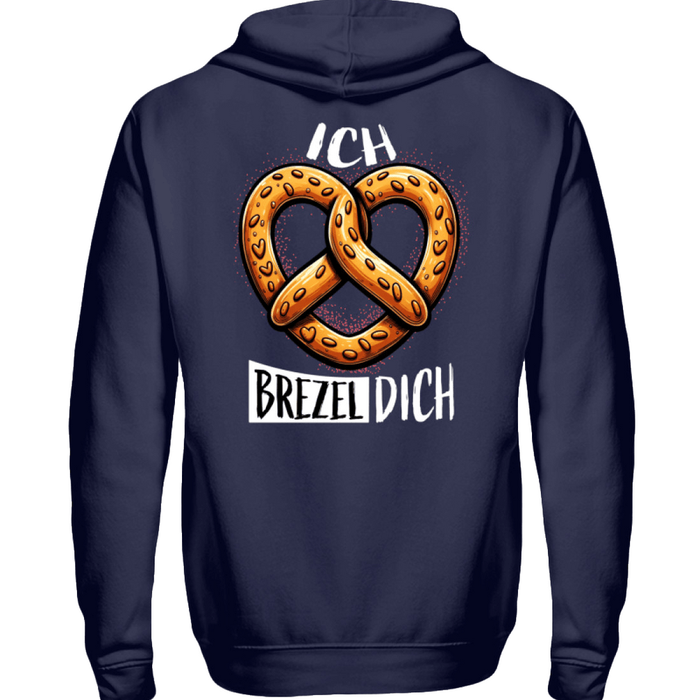 Ich BREZEL Dich | Herren Zip-Hoody