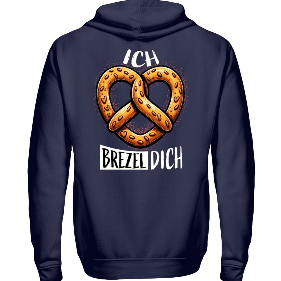 Ich BREZEL Dich | Herren Zip-Hoody