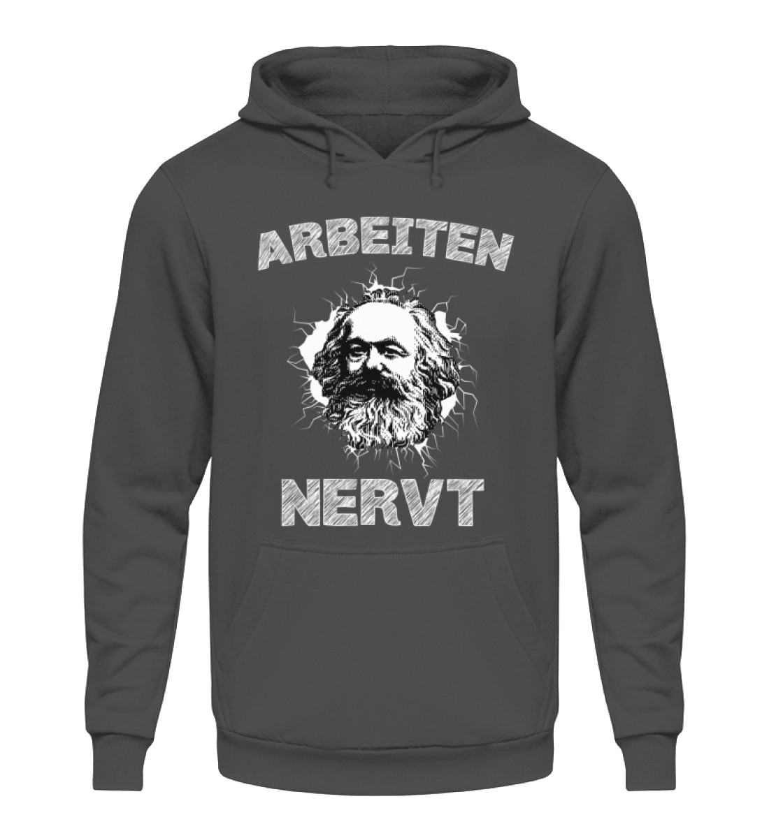 "Arbeiten NERVT" - Karl Marx | Herren Hoody by Pixdesign