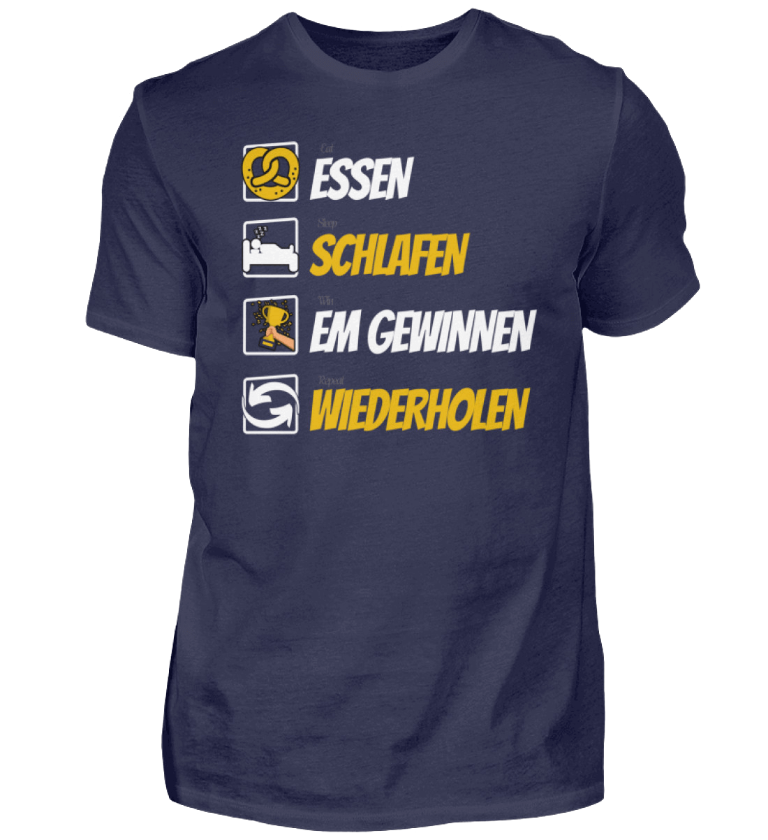 Inspiriert von der EM 2024, präsentiert sich das Design modern und stilvoll, passend für alle Anhänger des eleganten Sportstils. Mit diesem Premium Shirt setzen Sie ein modisches Statement, das gleichzeitig Ihre Begeisterung für das sportliche Großereignis zum Ausdruck bringt.
