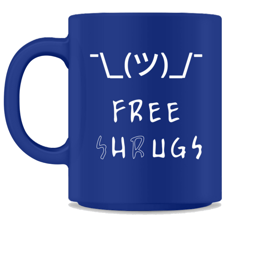 Free (S)H(R)UGS | Shrugface Kaffeetasse