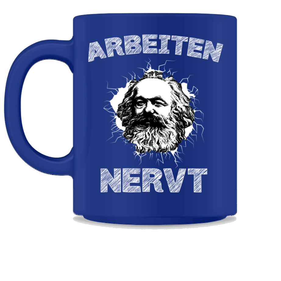 Arbeiten NERVT! | Kaffeetasse by Pixdesign