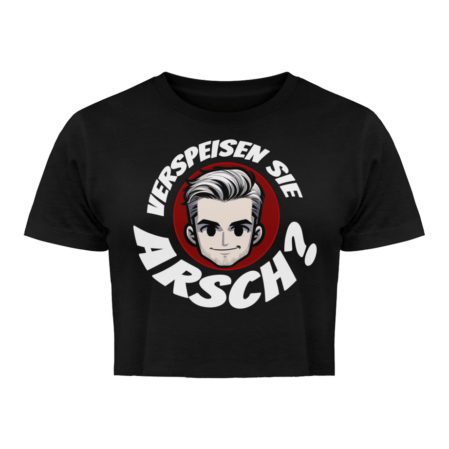 Verspeisen Sie ARSCH? | Damen Organic Crop Top Schwarz