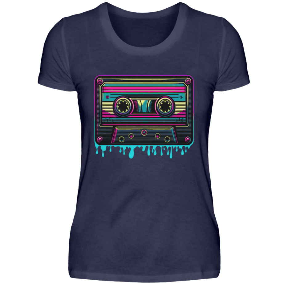 Damen T-Shirt | Vintage Retro Musik-Kassette by Pixdesign