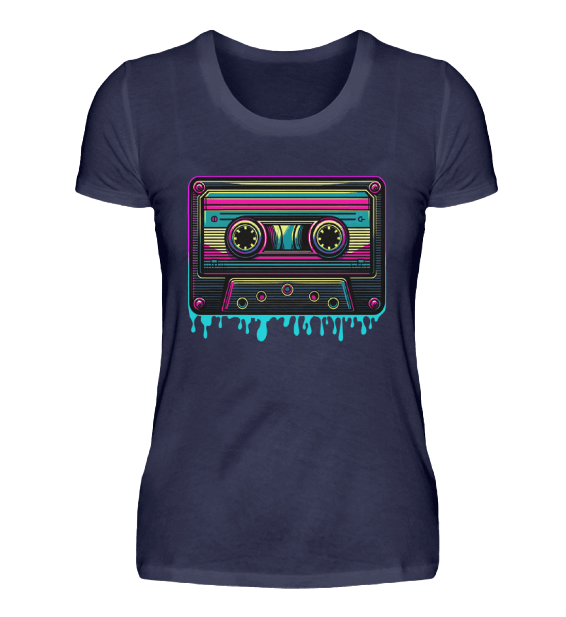 Damen T-Shirt | Vintage Retro Musik-Kassette by Pixdesign