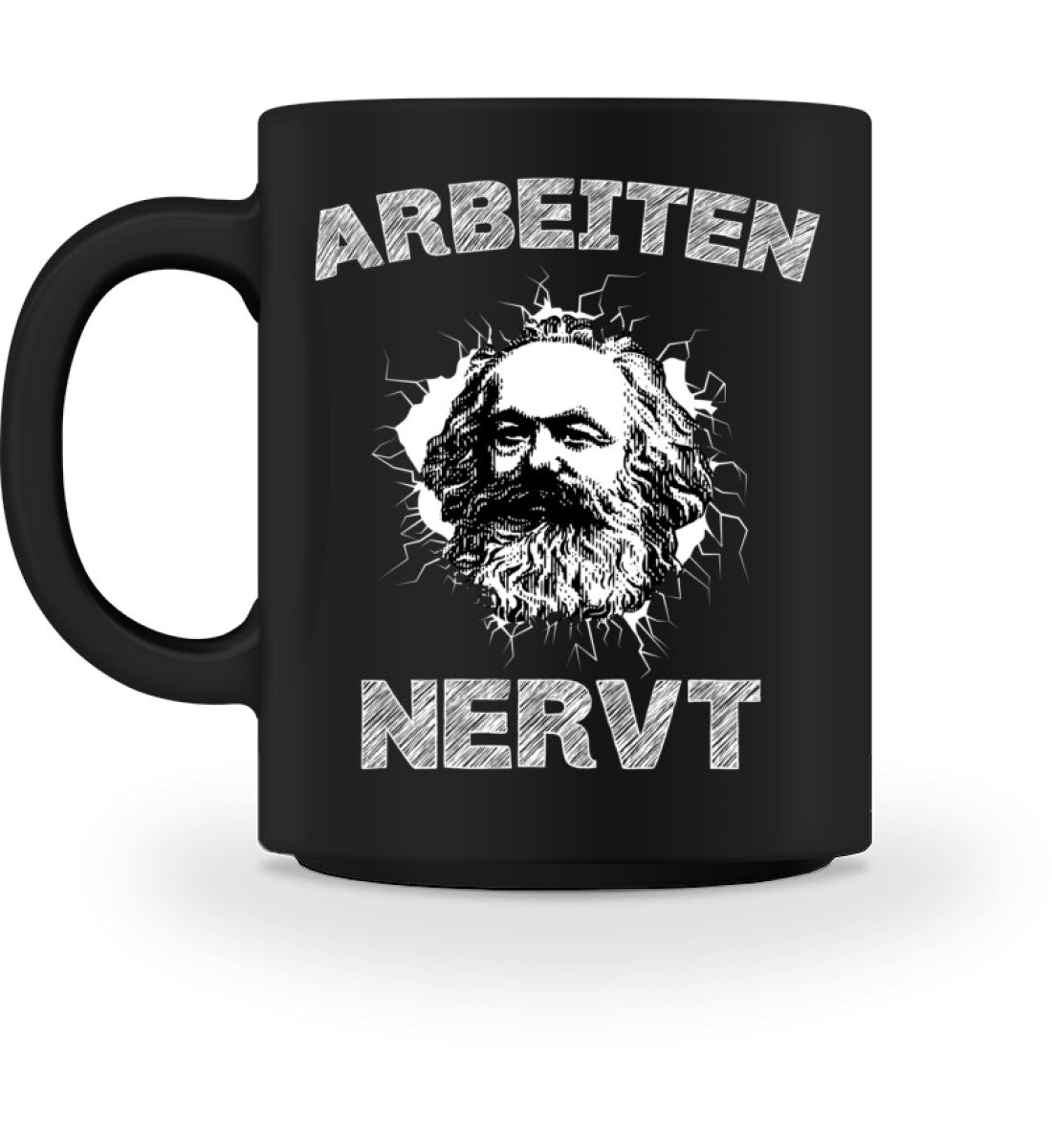 Arbeiten NERVT! | Kaffeetasse by Pixdesign