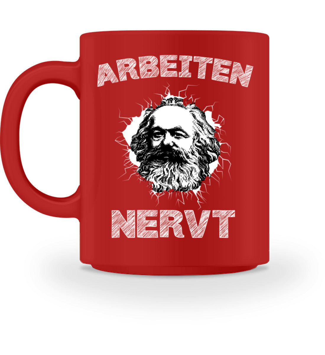 Arbeiten NERVT! | Kaffeetasse by Pixdesign