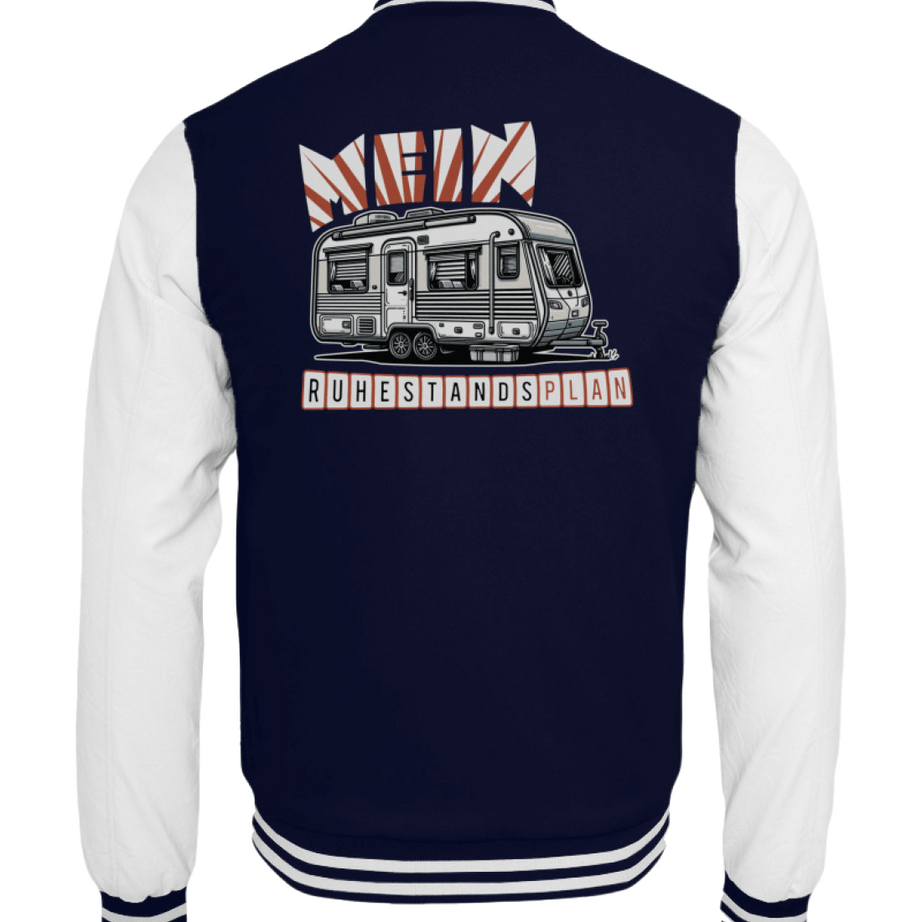 Ruhestandsplan: WOHNMOBIL | Herren Collegejacke by Pixdesign