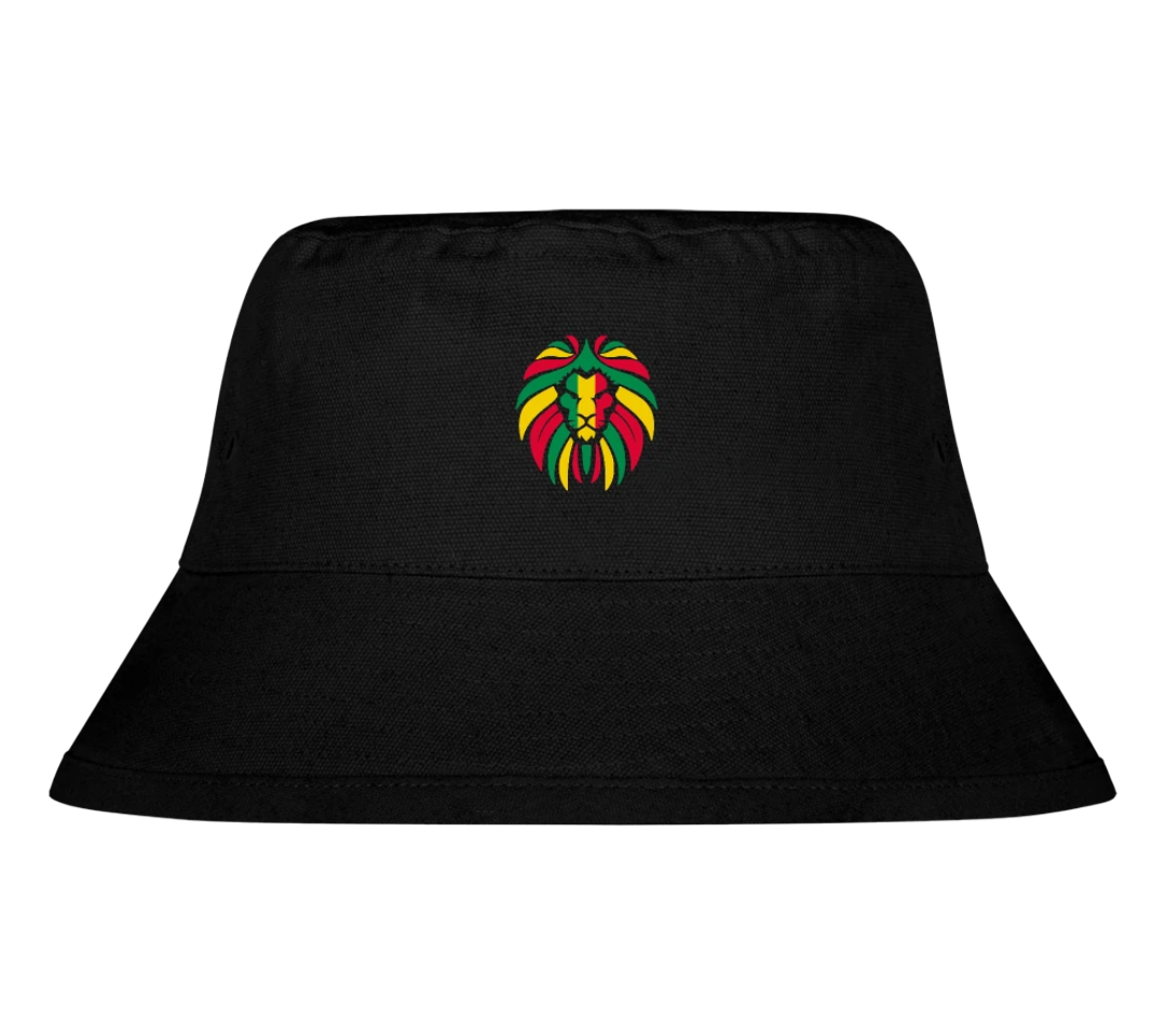 Premium FISCHERHUT | Mit Rasta-Löwe / Reggae & Hanf-Design!