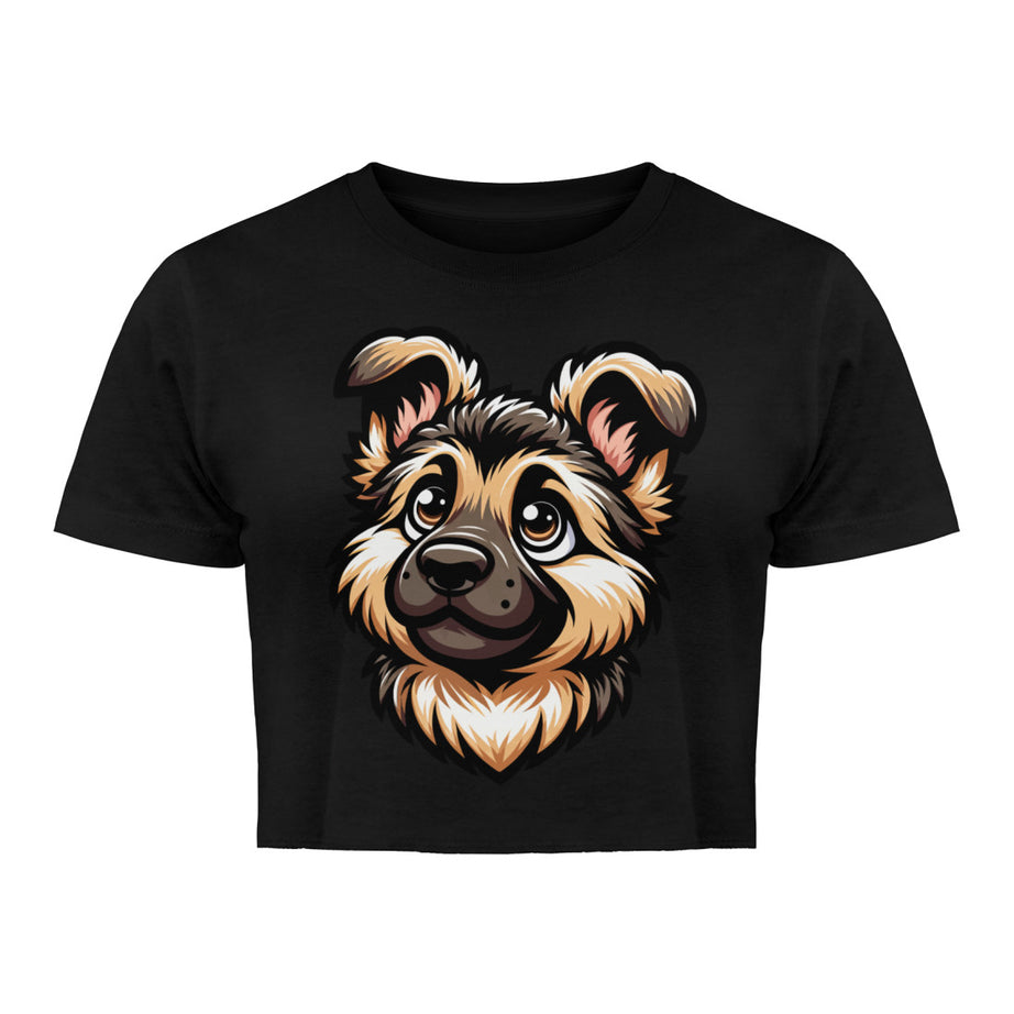 Schäferhund Welpe | Damen Organic Crop Top
