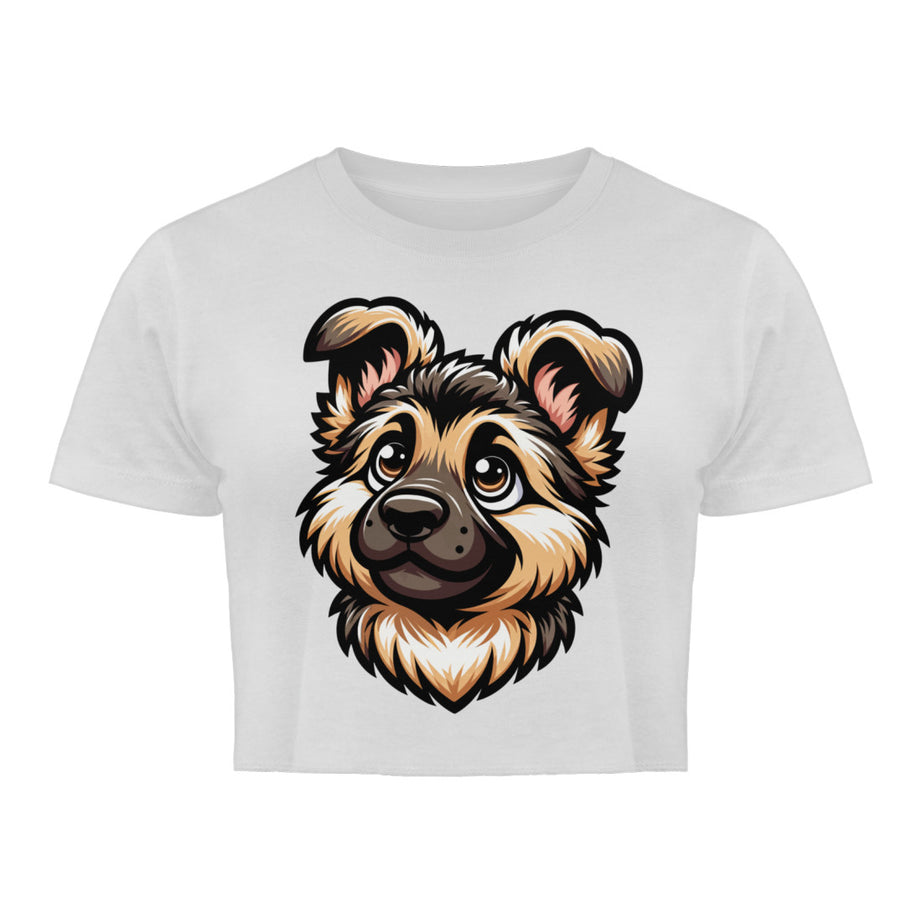 Schäferhund Welpe | Damen Organic Crop Top