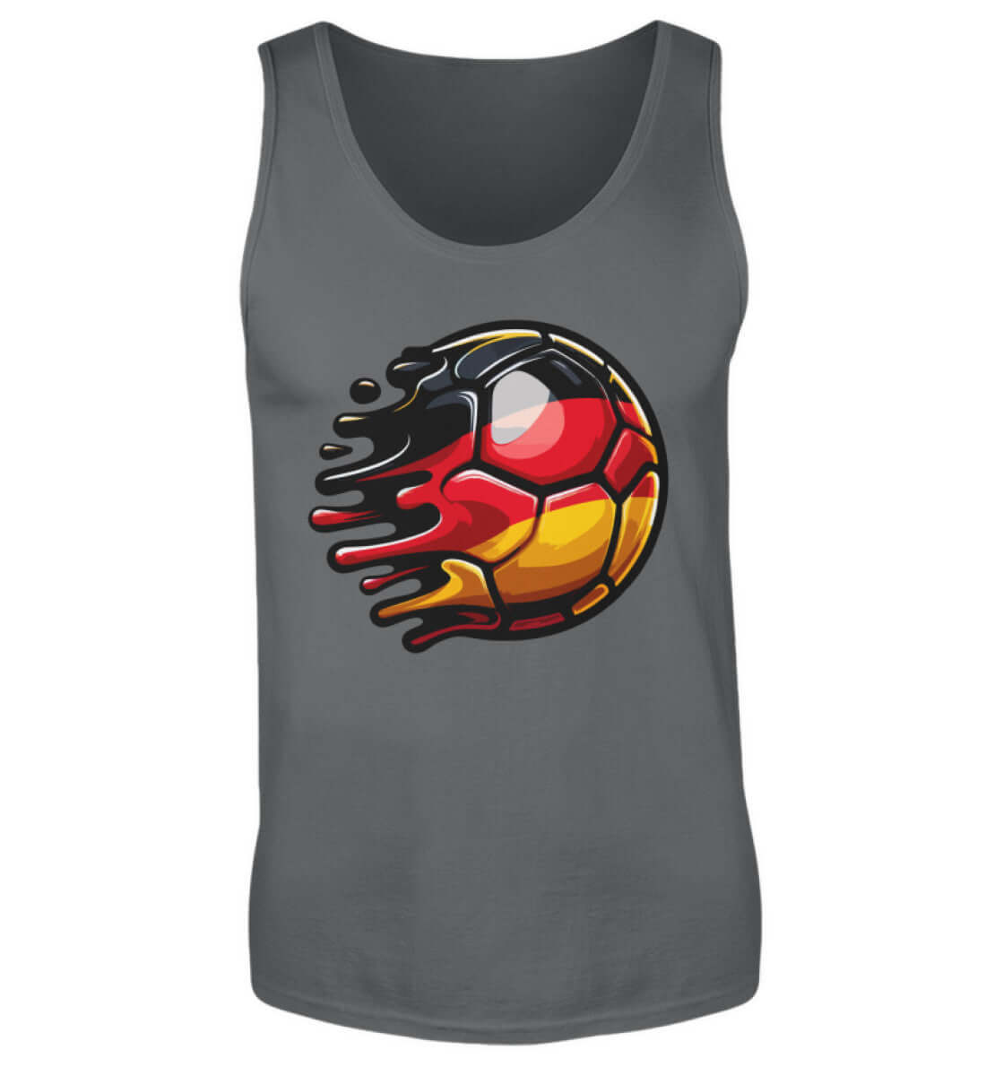 Herren Tanktop mit Fußball-Design in den Farben Deutschlands für sportliche Aktivitäten und Freizeit.