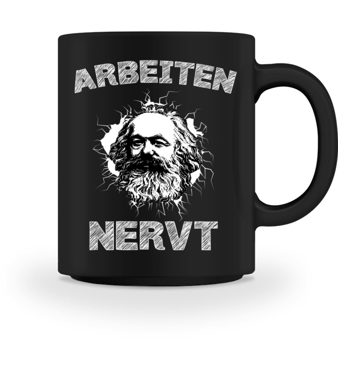 Arbeiten NERVT! | Kaffeetasse by Pixdesign