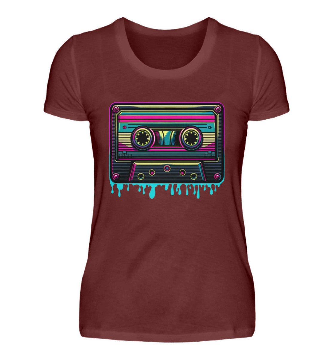 Damen T-Shirt | Vintage Retro Musik-Kassette by Pixdesign