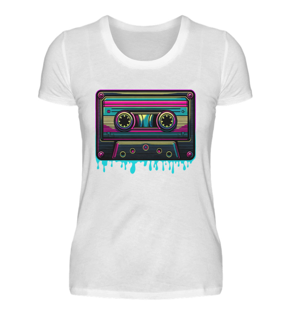 Damen T-Shirt | Vintage Retro Musik-Kassette by Pixdesign