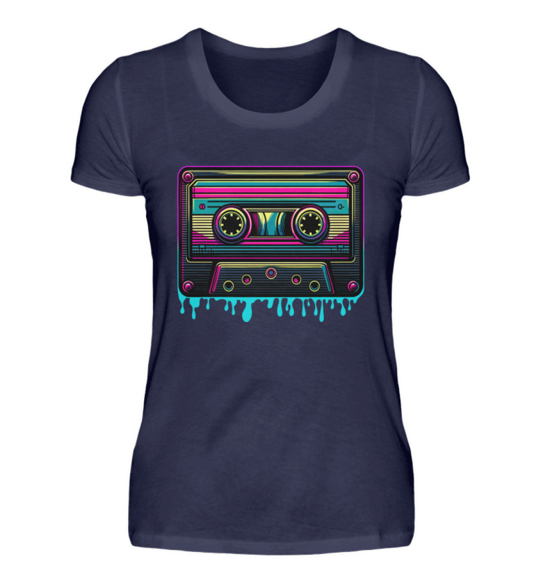 Damen T-Shirt | Vintage Retro Musik-Kassette by Pixdesign