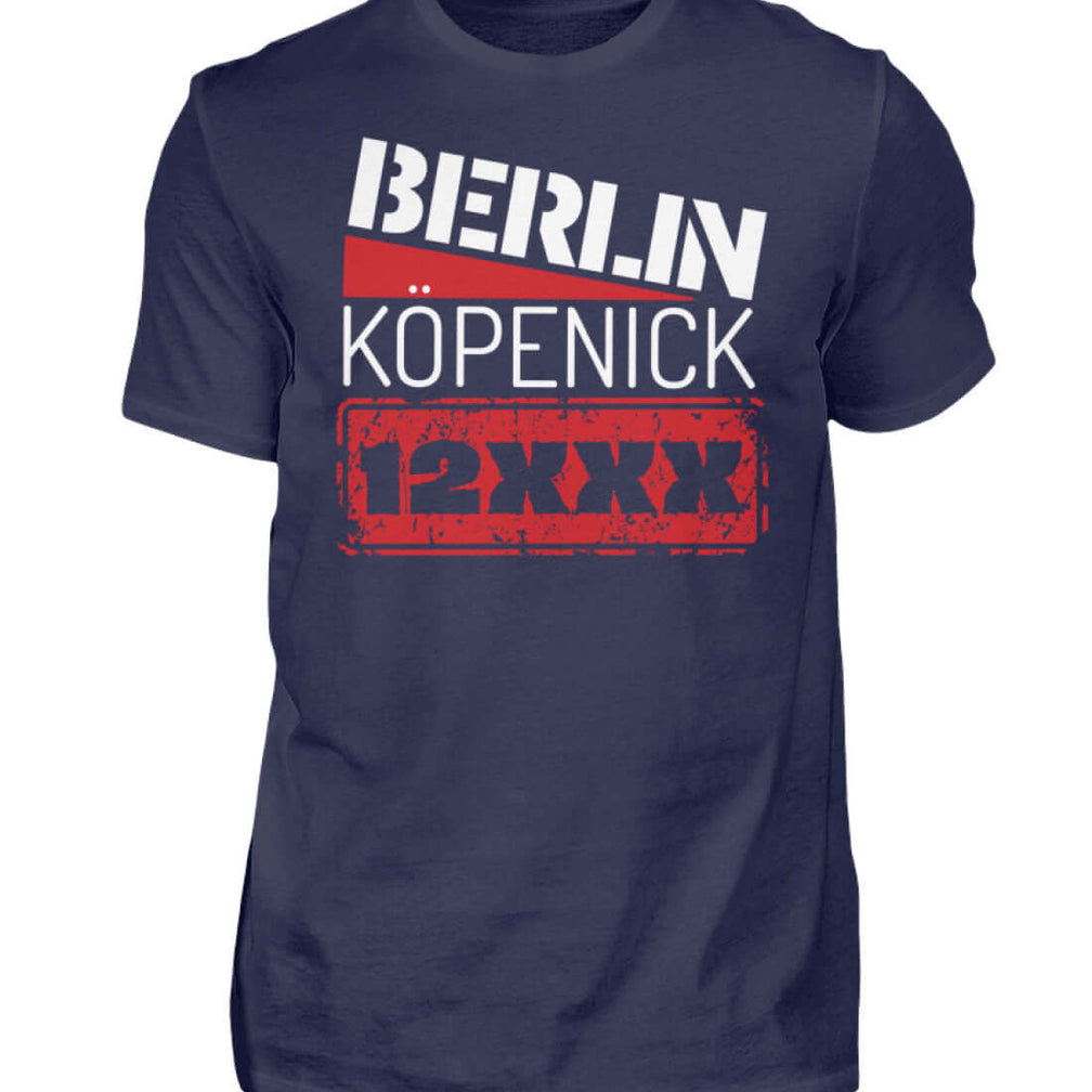 Dunkelblaues Berlin Köpenick 12XXX T-Shirt für Hauptstadtliebhaber

