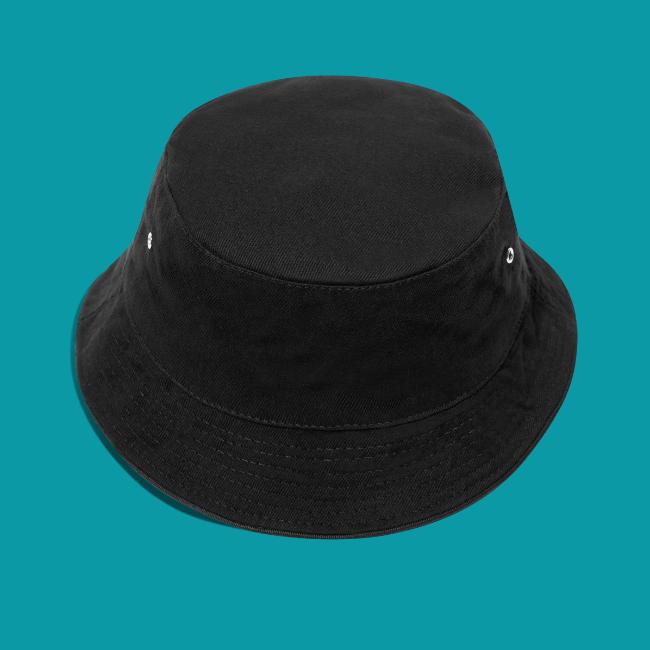 Reggae Fischerhut – Unisex Bucket Hat in black, made from 100% cotton, produced in Germany.