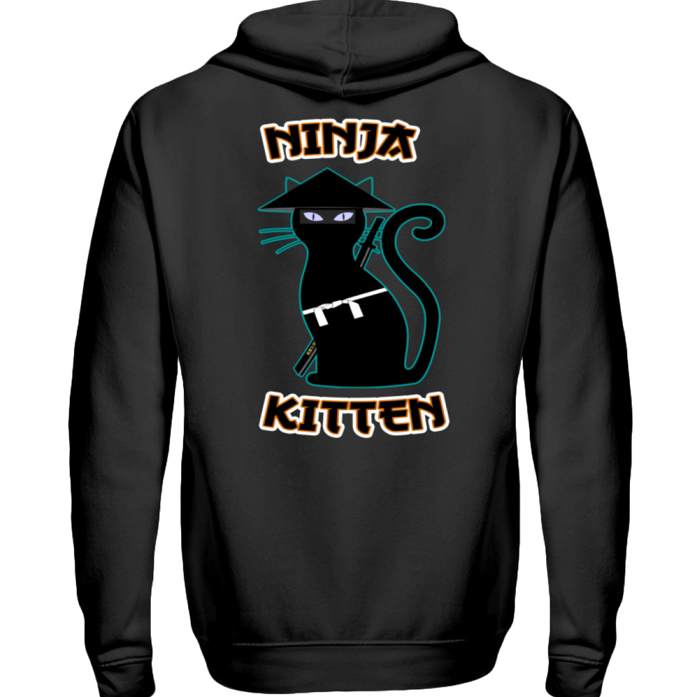 Ninja Katze | Herren Zip-Hoody